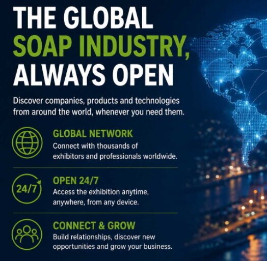 Discover soap industry companies, products and technologies through a global online exhibition open 24/7 to manufacturers, suppliers and professionals worldwide.