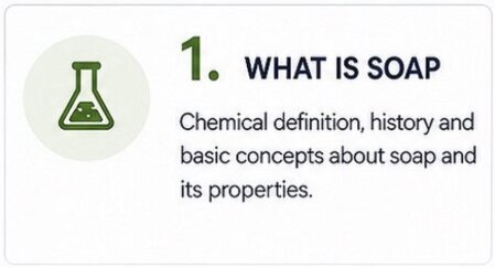 Introduction to soap covering its chemical definition, history, basic concepts and essential properties.